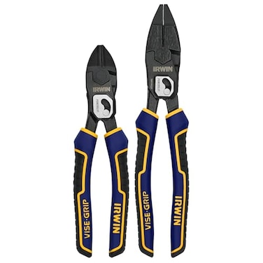IRWIN POWERSLOT Pliers High Leverage Linemans 95 and Diagonal 8 2 Pack IWHT84006