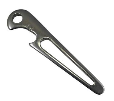 Stainless Steel 316 Shackle Key with Bottle Opener Sailor Tool Screw Driver