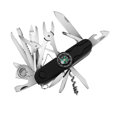 Swiss Eagle Ranger MultiTool Pocket Knife with Compass and 30 Tools All in Your Pocket