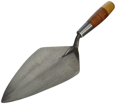 Kraft Tool W Rose Wide London Brick Trowel with Leather Handle Standard Shank