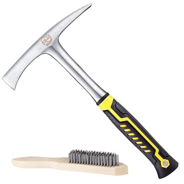 ALL ABOUT STEEL Welding Hammer Chipping  28 oz Welding Chipping Hammer  Slag Hammer Chipping Hammer Welding Welder Hammer Welding Chipping Welders Hammer Chipi Hammer and Wire Brush