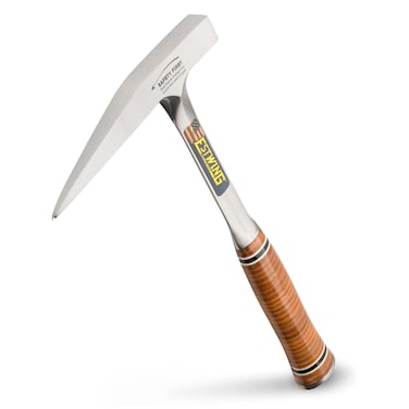 Estwing Rock Pick  13 oz Geological Hammer with Milled Face  Genuine Leather Grip  E13PM Brown
