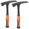 FUNSUEI 2 PCS 112 Inch Masonry Brick Hammer All Steel Forged Brick Hammer Flat Head Rock Pick Hammer with Shock Reduction Grip 30 oz Geologist Rock Hammer for Mining Prospecting