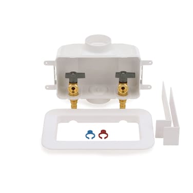 Oatey 38114 Centro II Unassembled Washing Machine Outlet Box F196014 Turn 34 In White