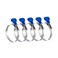 POWERTEC 70127 212 Inch Key Hose Clamp  Stainless Steel 25 Thumb Screw Dust Collector Hose Clamps  5 Pack 212Inch