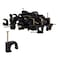 Highcraft JHOOK3450 Half Clamp JHook with Nail for Pex Tubing Pipe Support 34 in Black 50 Pack