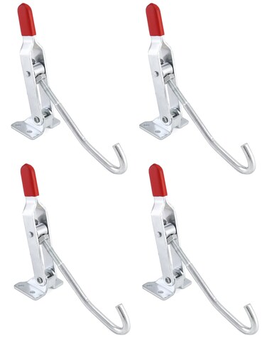 QWORK J Hook Toggle Clamp 4 Pack 375 lbs Holding Capacity Hook Type Hand Tool