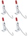 QWORK J Hook Toggle Clamp 4 Pack 375 lbs Holding Capacity Hook Type Hand Tool