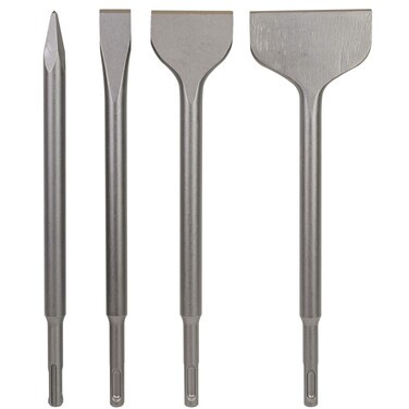 Sabre Tools SDS Plus 4Piece Chisel Set Thinset Sc Bit 3 x 10 Thinset Scaling Chisel Point Chisel Flat Chisel Wide Chisel  SDS Chisel Bits for Hammer Drills  Tile Removal
