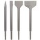 Sabre Tools SDS Plus 4Piece Chisel Set Thinset Sc Bit 3 x 10 Thinset Scaling Chisel Point Chisel Flat Chisel Wide Chisel  SDS Chisel Bits for Hammer Drills  Tile Removal