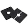 LoveIysp ABS plastic wall hole decorative coverWallmounted water pipe coverSquare shower faucet decorative cover square black 22mm hole  2pcs
