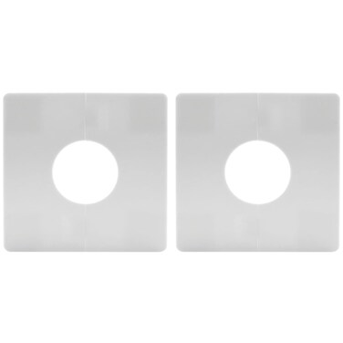 LoveIysp ABS plastic wall hole decorative coverWallmounted water pipe coverSquare shower faucet decorative cover square white 33mm hole  2pcs