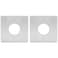 LoveIysp ABS plastic wall hole decorative coverWallmounted water pipe coverSquare shower faucet decorative cover square white 33mm hole  2pcs