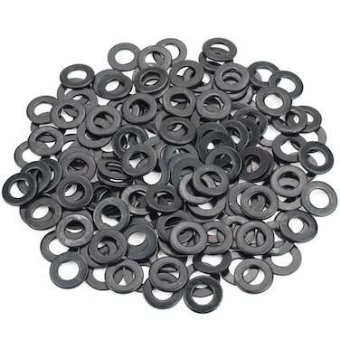 Sutemribor Black Zinc Plated Alloy Flat Washer 100 PCS M8
