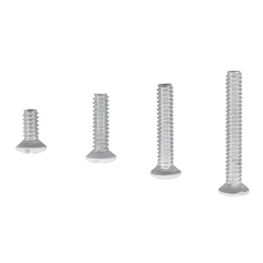 BAIRONG 120pcs Wall Plate Screws 632 Thread White Screws for Wall Light Switch Panels 4 Length 30pcs 38 Inch  30pcs 916 Inch Long  30pcs 34 Inch  30pcs 1 Inch