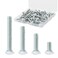 Taezn 100 Packs Wall Plate Screws Outlet Cover Screws 4 Length Sizes 632 Thread Switch Plate Screws Perfect Replacement for Wall Outlet Screws Light Plate Screws White Screws for Wall Plate etc