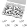 AIEX 60 Pieces 9 mm Length Thread 632 Wall Plate Screw Screws for Wall Plate White Electric Screws