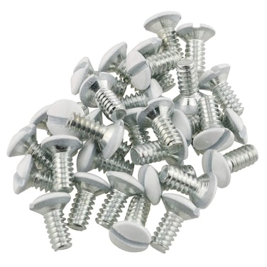 Eoutstanding 50Pack Wallplate Screws White Replacement Wall Plate Mounting Screws 516 Oval Head Slotted