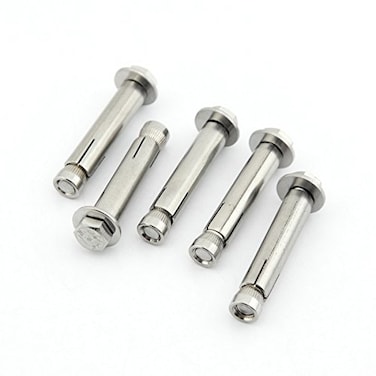 Yasorn Anchor Screws Stainless Steel M8 x 60 mm Hexagonal Expansion Screw Grub Screw Hexagonal Sleeve Pack of 5