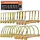 Wellmax 20 Pcs Shaft Locking Pin in 14 516 and 38 Diameter ZincPlated Heavy Duty Safety Pins Trailer Hitch Pin for Trailer Lock and Hitch Pin Lock for Farm Lawn Garden Wagons Gold Color