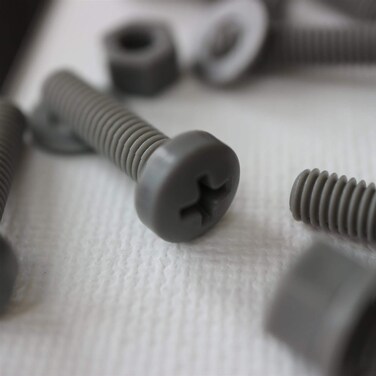 20 x Grey Pan Head Screws Polypropylene PP Plastic Nuts and Bolts Washers M5 x 20mm Acrylic Water Resistant AntiCorrosion Chemical Resistant Electrical Insulator Gray 1364 x 2532