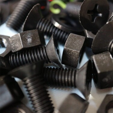 Caterpillar Red 20 x Black Countersunk Screws Polypropylene PP Plastic Nuts and Bolts Washers M8 x 20mm Acrylic Water Resistant AntiCorrosion Chemical Resistant 516 x 2532