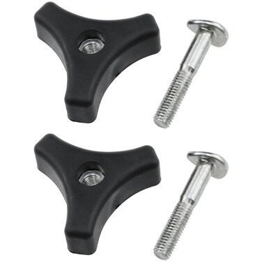 AYLIFU 2PCS Lawn Mower Handrail Handle Screws Black Plastic Triangle Handle Knob Nut Screws for Mower