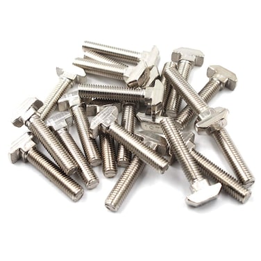 SeeRaphee T Bolt Set Screw Bolt Fastener Tool for TSlotted Aluminum Extrusion Carbon Steel 45 Series M8X30mm 20PCS