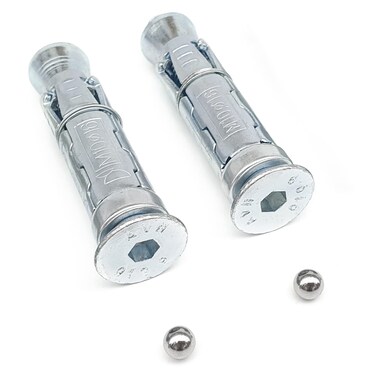 KRASER KR202 Floor or Wall Anchor Bolts for Motorcycle or Bicycle M10 x 70 mm Safety Ball Screws Kit Heavy Duty Steel Expansion Plugs Anchor Chain or Lock U Garage Replacement 16