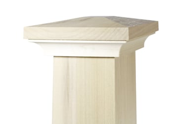 Ascension Stair Parts 930  Flat Peak Newel Cap  for Use with 3 Newel Posts Poplar
