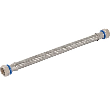Eastman 12 Inch SteelFlex Water Heater Connector 34 Inch x 34 Inch FIP Swivel Braided Stainless Steel Water Heater Connectors 48250