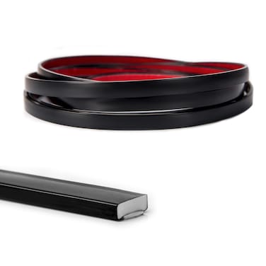 Art3d 30 Ft Peel and Stick Flexible Vinyl Molding Trim for Wall Tile Edges Kitchen backsplash Mirrior Frame in Black