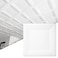 Art3d 12Pack Square Drop Ceiling Tile 2ft x 2ft in White PVC Ceiling Panel 24 x 24in  Compatible with 1516 Drop Ceiling Grid System