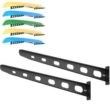 Koova Wall Rack Organizer Shelf System 5 Tier Wall Mount Kayak Storage Rack Padded Cargo Dock Arm Hangers for Hanging SUP Paddleboard Ladder Surf Board Snowboard Skis EBike Indoor Garage or Outdoor