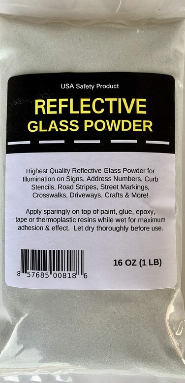 05kg Bag  Reflective Glass Powder 05kg Bag for Road Marking Curb Paint Traffic Paint Pavement Striping Parking Lots Crosswalks Driveways Airports Traffic Signs Painting Arts  Crafts