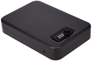 Bulldog Vaults Personal Safe with Steel Combination Lock and Security Cable Bulldog Cable Black  95 x 65 x 2Inch  BD1126