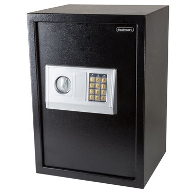Stalwart Digital Safe  Electronic Steel Safe with Keypad 2 Manual Override Keys  Protect Money Jewelry Passports  For Home Business Travel by