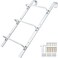 Zwinz 3Rung Window Well Ladder Hooked Heavy Duty Steel Fire Escape Ladder PowderCoated Basement Egress Window Ladder Wall Mounted Ladder 342 Lx179 W White
