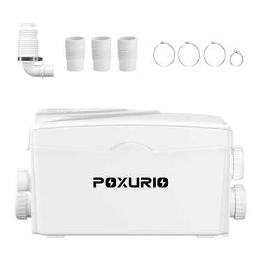 POXURIO 400W Macerator Pump for Basement 12HP 1600GPH Macecrating Toilet Pump with 3 Inlets for Toilet Basement Laundry Sink