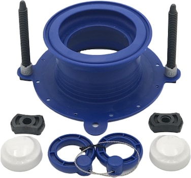 One N Done Toilet Flange Repair Kit  Complete Toilet Seal Repair For Wax Seal Rubber Gasket RingToolFree Nuts Includes 3 12Inch Locking Bolts Bolt Caps Easy Toilet Bowl Repair T10OND200DS