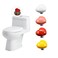 UtySty 4 Pack Toilet Press Button Heart Shape Decoration Toilet Tank Flush Valve Water Sticky Push Handle Nail Protector Auxiliary Presser for Water Saving Manicure Savor WC Bathroom Gadgets Decor