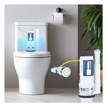 Zone Industry Corp Dual Flush Valve Push Button Converter Kit Replacement WaterSaving UPC  CUPC Listed Toilet Repair Kit For Use with Standard 2inch Flush Valves