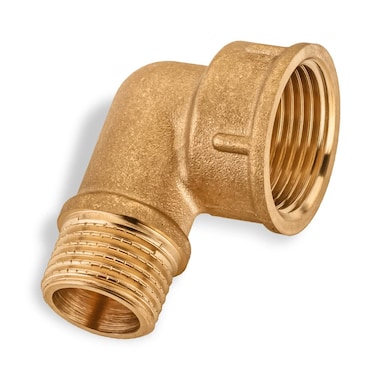 Lakesstory Pipe Fitting Brass Elbow 12 Male x 34 Female 90 Degree Street Elbow Brass Elbow Forged Brass