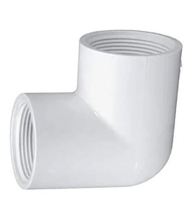 Lakesstory White Plastic 90 Degree Elbow PVC 34 inch Female Pipe Thread 90 Degree Elbow Pipe Connector Sch 40 PVC Fitting for Home Sewer Plumbing Water Line