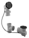 Westbrass Sch 40 PVC 27 in Cable Drive Bath Waste  Ball Joint Head Matte Black D50P27BJ62