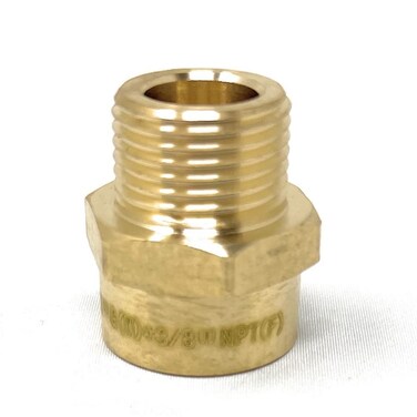 Cascada Showers 38 G Thread Metric BSPP Male to 38 NPT Thread Female Pipe Fitting Adapter  LeadFree
