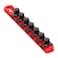 Ernst Manufacturing  8412Red12 8Inch Socket Organizer with 7 12Inch Twist Lock Clips Red