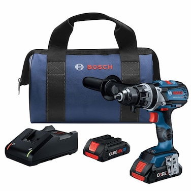 BOSCH GSR18V975CB25 18V Brushless ConnectedReady 12 In DrillDriver Kit with 2 CORE18V 4 Ah Advanced Power Batteries
