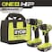 Ryobi ONE HP 18V Brushless Cordless Compact 12 in Drill and Impact Driver Kit with 2 15 Ah Batteries Charger and Bag