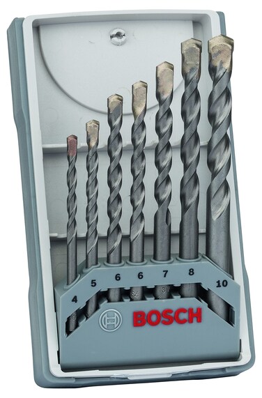 Bosch 2607017082 7 Piece Concrete SetCYL3 410mm Long Length Drill Bits